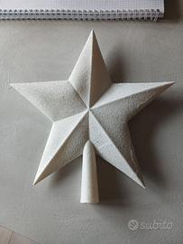 Palline di Natale multicolore più puntale bianco