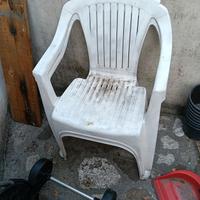 coppia di sedie in plastica 