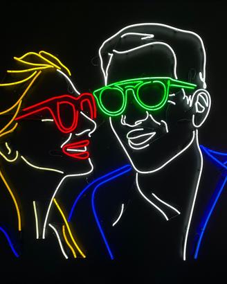 "Meet" / Intesa - opera luminosa a neon