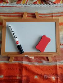 Mini lavagna cancellabile in legno