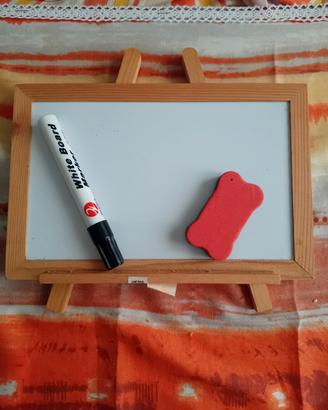 Mini lavagna cancellabile in legno