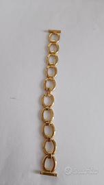 Cinturino a bracciale laminato oro 16mm