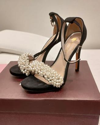 Scarpe donna camoscio nero, tg 34