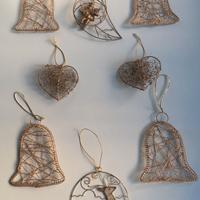 Addobbi in metallo per ALBERO DI NATALE 8 pezzi