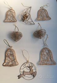 Addobbi in metallo per ALBERO DI NATALE 8 pezzi