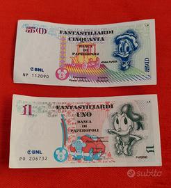 banconote fantastiliardi banca di Paperopoli