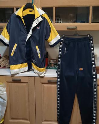 Tuta Champion blu con pantaloni apribili tg M 3x2