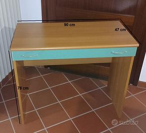 Scrivania rettangolare multiuso, in legno