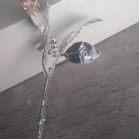 Rose in porcellana di capodimonte e silver