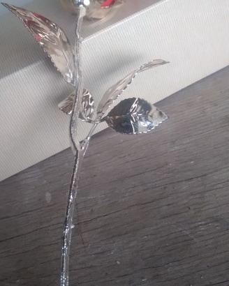 Rose in porcellana di capodimonte e silver