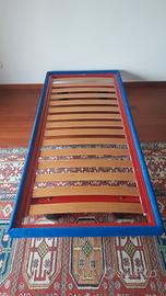 Rete a doghe letto singolo, rivestim. Alcantara 