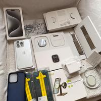 iPhone 15 Pro Max + Apple Watch Ultra 2 +Accessori