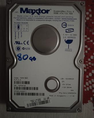 Hard disk interno 3,5" 80 gb IDE