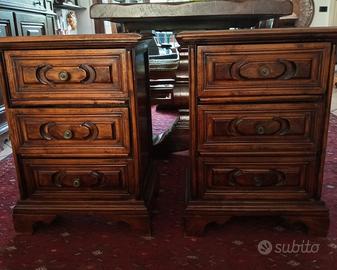 COPPIA COMODINI LEGNO 