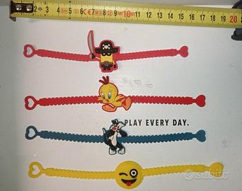Looney Tunes, Minions, Emoticons 4 Braccialetti