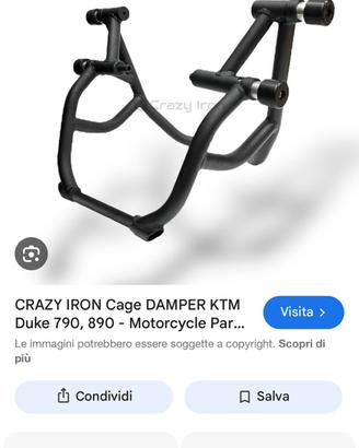 Tamponi crash cage duke 790