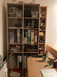 libreria billy effetto betulla con ante in vetro