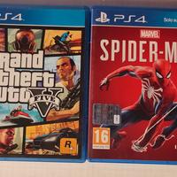 spiderman e GTA  5 ps4 