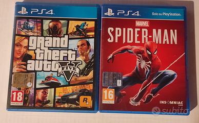 spiderman e GTA  5 ps4 