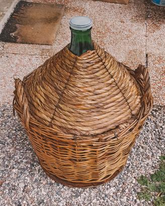 Damigiana impagliata 50 Lt  Vintage