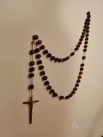 Rosario-Crocifisso da parete in legno