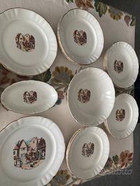 PIATTI PORCELLANA INGLESE OLD BRIDGE EARTHENWARE
