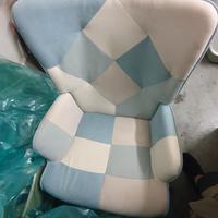 Poltrona e sgabello poggiapiedi coordinato 