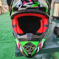 casco moto + maschera