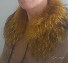 Collo in vera pelliccia di volpe tinta 