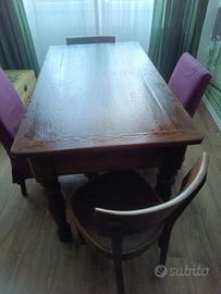  tavolo in larice dell'800 appena restaurato 