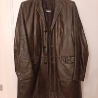 Cappotto uomo pelle VERA nero - taglia 52