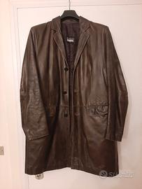Cappotto uomo pelle VERA nero - taglia 52