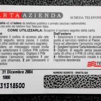 Rara scheda telefonica, sigillata imballo original