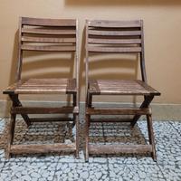 sedie da giardino o balcone pieghevoli