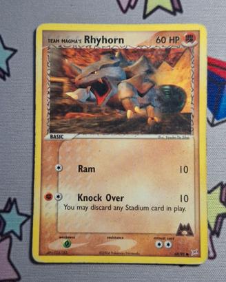 Carta Pokémon Team Magma's Rhyhorn 68/95 ENG 