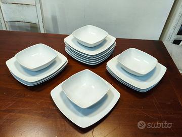Set piatti quadrati