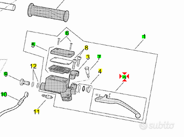 -Leva freno Sx Aprilia Atlantic AP8133809