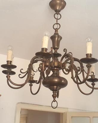 Lampadario in rame