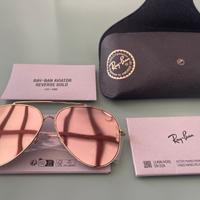 Occhiali da sole Ray Ban reverse gold aviator