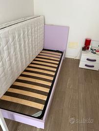 Letto singolo + materasso + comodino