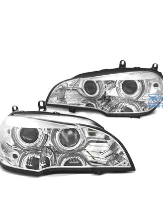 FARI DIURNI BMW X5 E70 07-10 DRL LED CROMATI AFS X