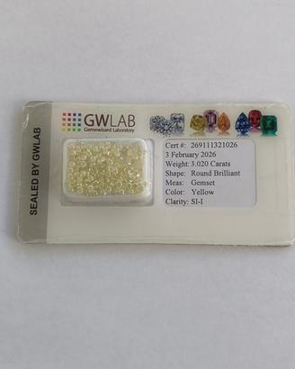 Diamanti Gialli 3.02ct Certificati