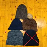 Set di 6 cappelli misti lana cotone nylon