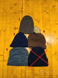 Set di 6 cappelli misti lana cotone nylon