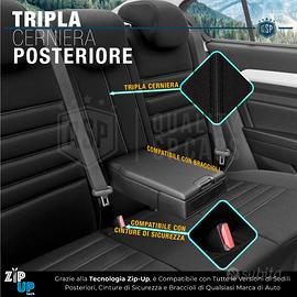 COPRISEDILI per Fiat Punto, SET COMPLETO Anteriori + Posteriori in Tessuto  e Pelle PU