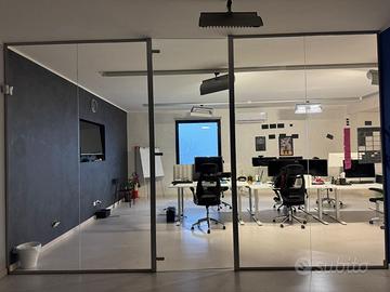 Pareti divisorie in Vetro con Porte di Design