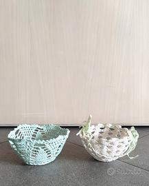 Porta caramelle ad uncinetto