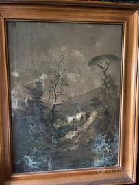 Quadro con strada di campagna