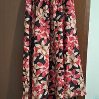 Gonna lunga a fiori nuova con cartellino XL