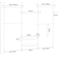 Struttura appendiabiti + Ripiani a muro scomparsa